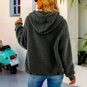 Love tree Sherpa hoodie with pockets at least size small